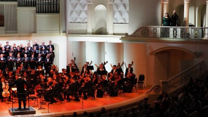 Второй концерт собственного абонемента №18 ГСО РТ в Московской филармонии.
The second concert of own subscription No.18 of TNSO in the Moscow Philharmonic.
ТР ДСОның Мәскәү филармониясендә үзенең 18нче санлы абонементы буенча икенче концерты.