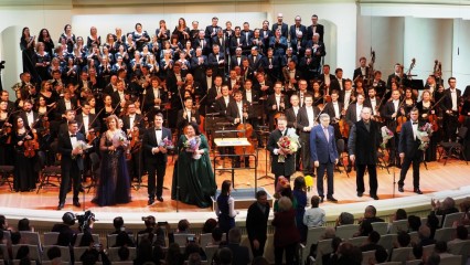 Второй концерт собственного абонемента №18 ГСО РТ в Московской филармонии.
The second concert of own subscription No.18 of TNSO in the Moscow Philharmonic.
ТР ДСОның Мәскәү филармониясендә үзенең 18нче санлы абонементы буенча икенче концерты.